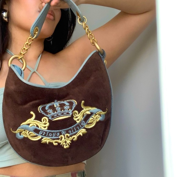 Vintage Juicy Couture Daydreamer Velour Velvet Shoulder Bag - Picture 7 of 7